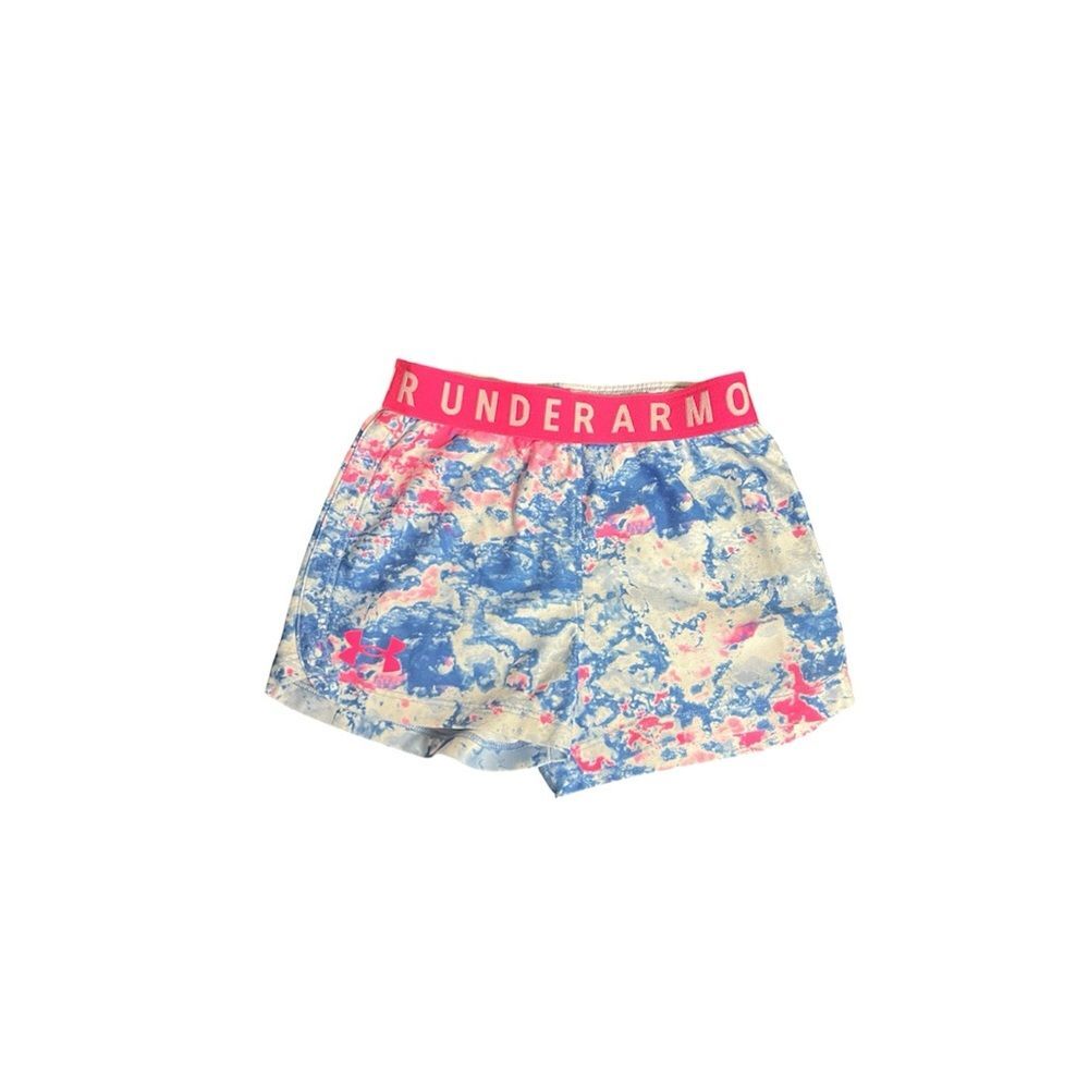 Under Armour girl shorts pink blue Sz 5
